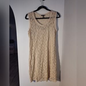 Elegant Cream Lace Dress